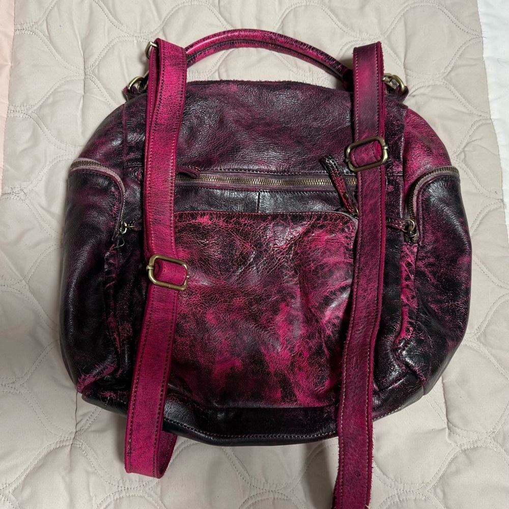 Lusher limited edition stone rebel fuchsia quest backpack/ purse